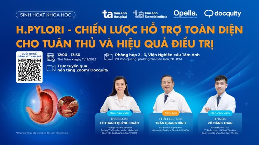 Scientific activities: H.pylori – Comprehensive support strategy for treatment compliance and effectiveness